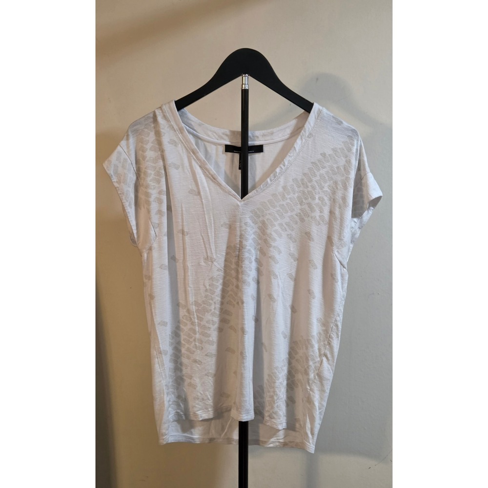 White House Black Market Sleeveless Abstract Blouse Women's Med Spandex Blend